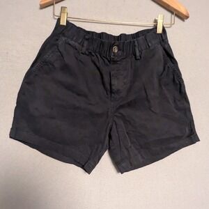 Bear Bottom Shorts Mens Black Elastic Waist 5.5" Comfort Stretch Chino Sz Medium